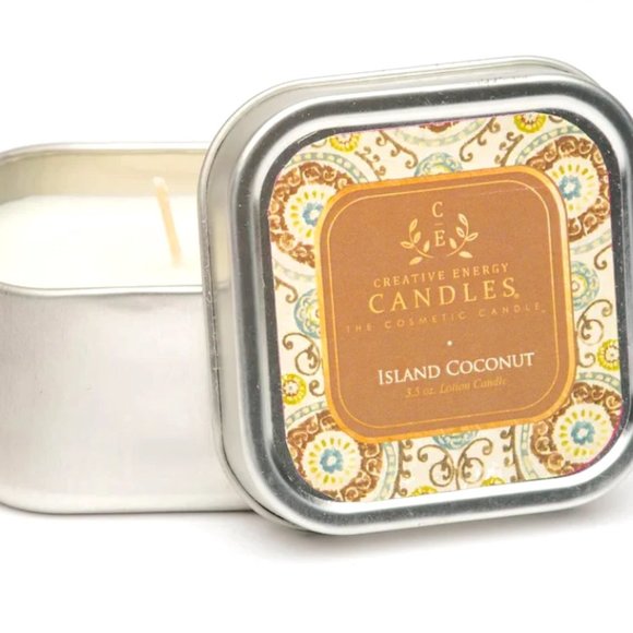 Creative Energy Other - Creative Energy Lotion Candle in 'Island Coconut' travel tin, 3.5 oz, NWT